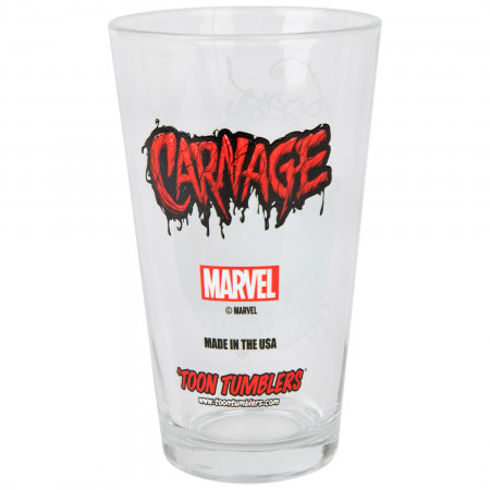 Spider-Man Marvel Comics Classic Carnage Character Pint Glass